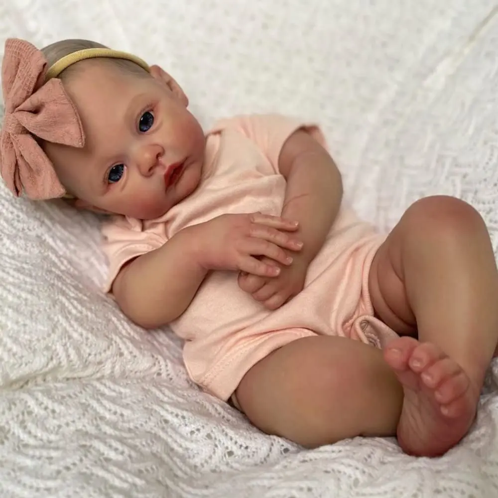 Zero Pam 19 inch Realistic Reborn Baby Doll Girl | Lifelike Soft Silicone Vinyl Handmade Weighted Toddler Toy - main product image