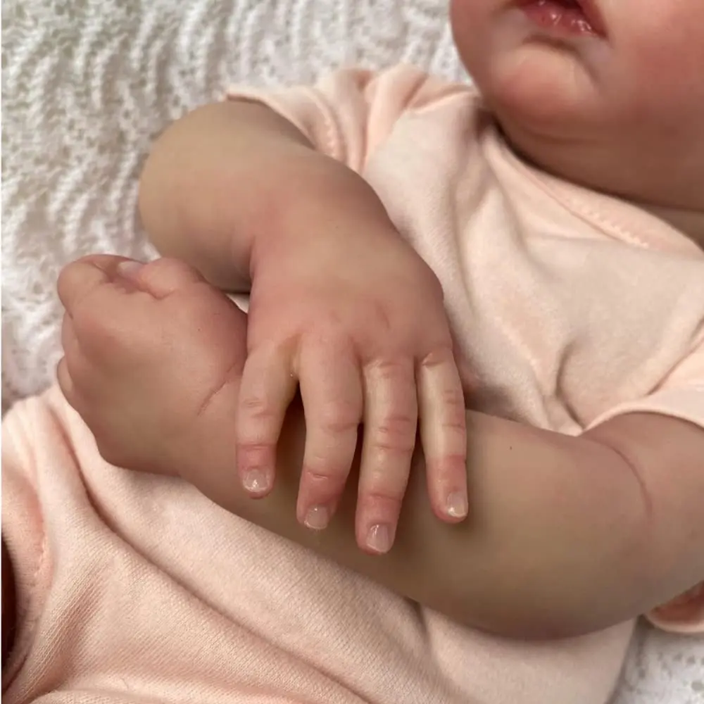 Zero Pam 19 inch Realistic Reborn Baby Doll Girl | Lifelike Soft Silicone Vinyl Handmade Weighted Toddler Toy - view 3