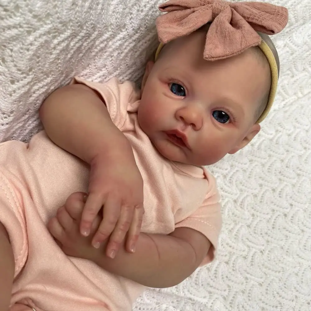 Zero Pam 19 inch Realistic Reborn Baby Doll Girl | Lifelike Soft Silicone Vinyl Handmade Weighted Toddler Toy - view 4