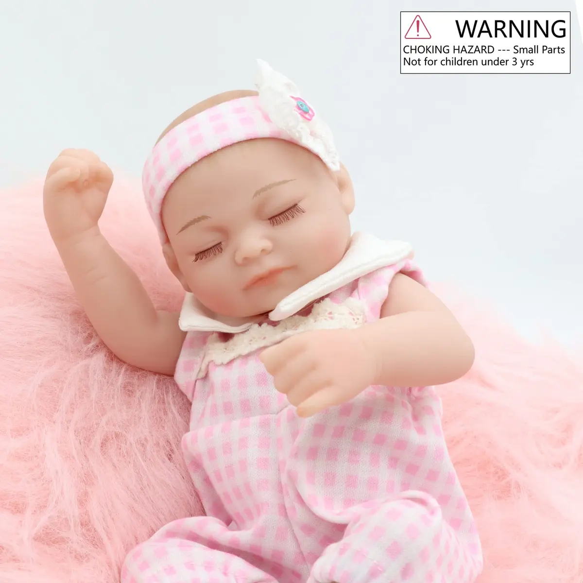 JRLCGYP Realistic Sleeping Baby Girl Doll 10 inch (25.4 cm) Silicone Vinyl Reborn | ASTM Tested Toy Figure - view 7
