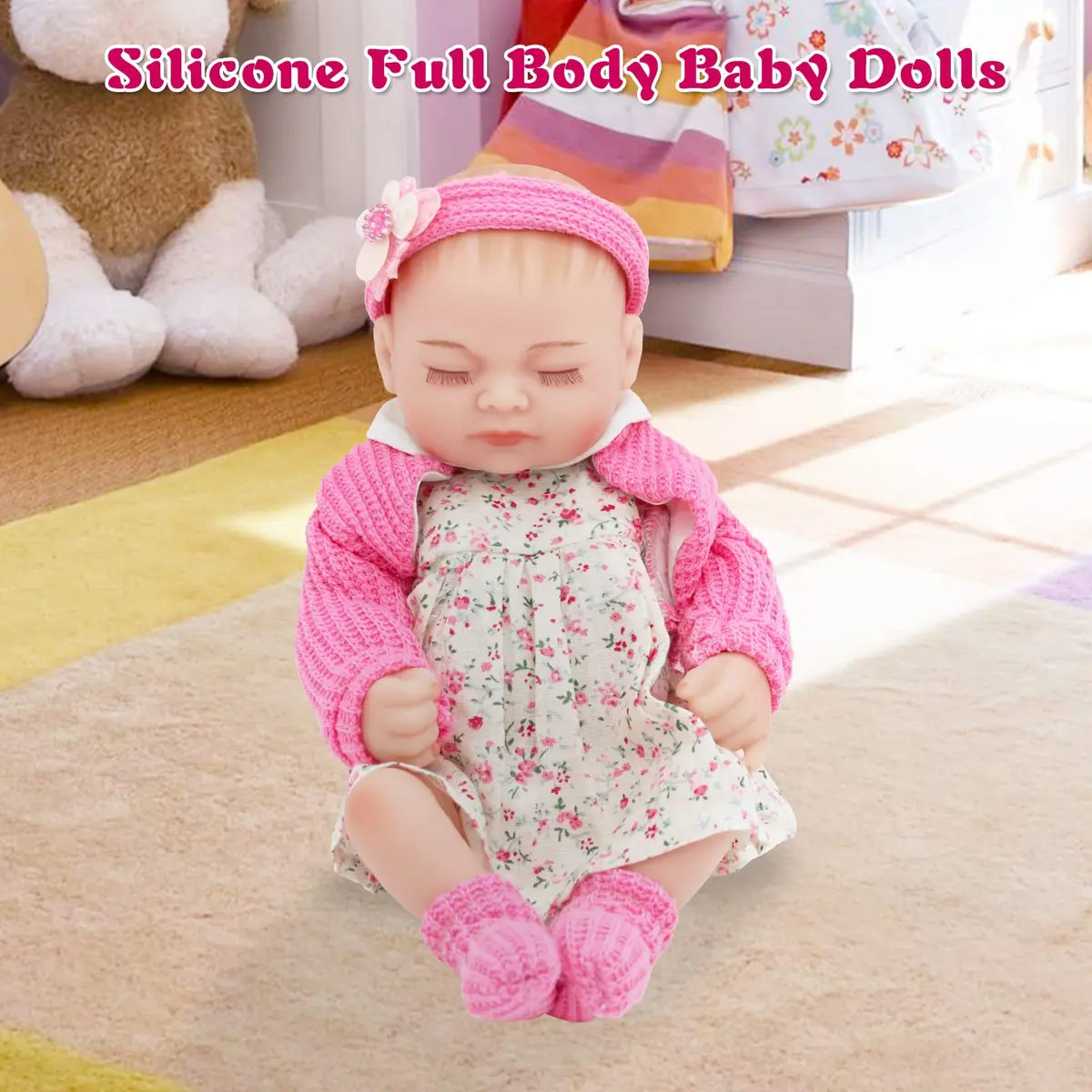JRLCGYP 10 Inch Reborn Baby Doll Full Silicone Vinyl Girl | Realistic Newborn Toy for Kids 3+ - view 4