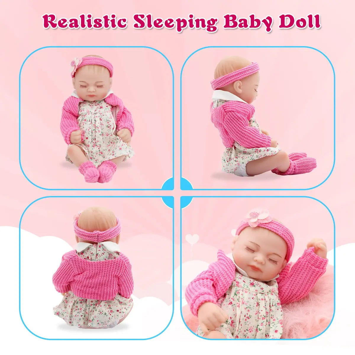 JRLCGYP 10 Inch Reborn Baby Doll Full Silicone Vinyl Girl | Realistic Newborn Toy for Kids 3+ - view 6