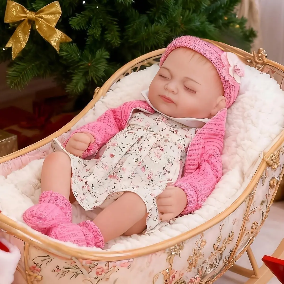 JRLCGYP 10 Inch Reborn Baby Doll Full Silicone Vinyl Girl | Realistic Newborn Toy for Kids 3+ - main product image