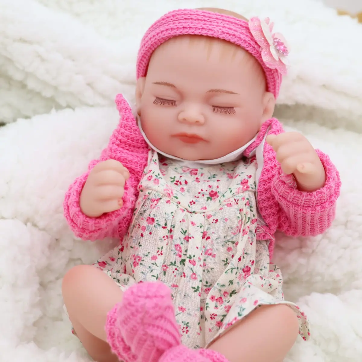 JRLCGYP 10 Inch Reborn Baby Doll Full Silicone Vinyl Girl | Realistic Newborn Toy for Kids 3+ - view 7