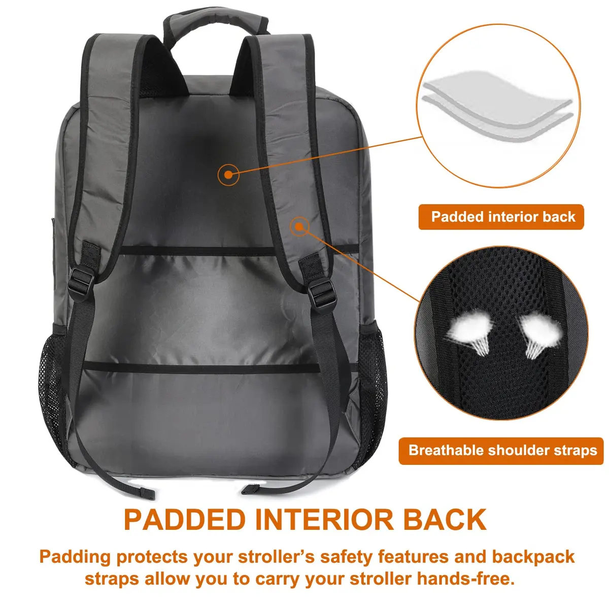 Mactso Stroller Travel Bag Compatible with GB Pockit & Pockit Plus | Water-Resistant Nylon, Lightweight, Fits All Terrain Strollers - view 3