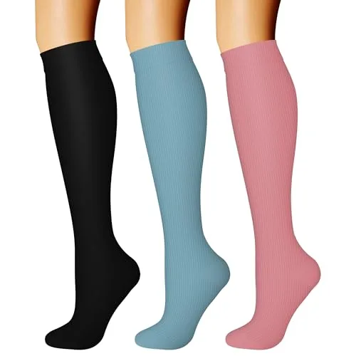CHARMKING Compression Socks for Women & Men (3 Pairs) 15-20 mmHg | FDA Approved Medical Grade Support - main product image