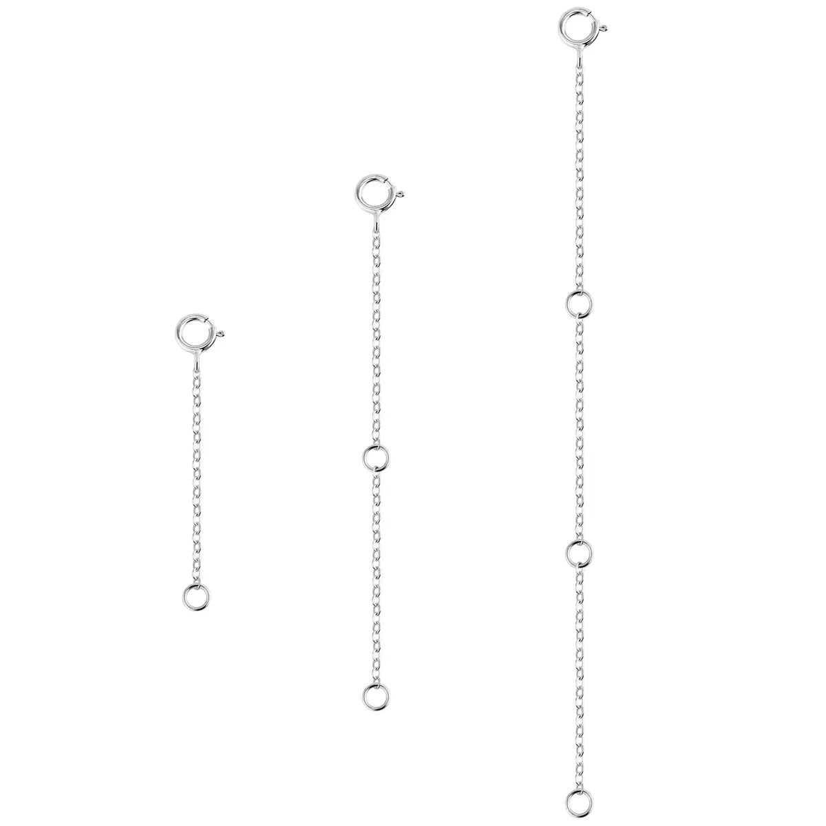 ASH'S CHOICE Necklace Extenders Gold Chain Extenders 2,4,6 Inches (3-Pack) | 14K Gold Plated Brass with Lobster Clasp - main product image