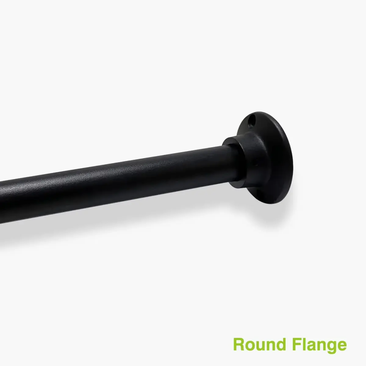 Naiture Shower Curtain Rod Round Flange Set of 2, Black | Corrosion-Resistant Zinc Alloy, Fits 1" OD Shower Rods - view 3
