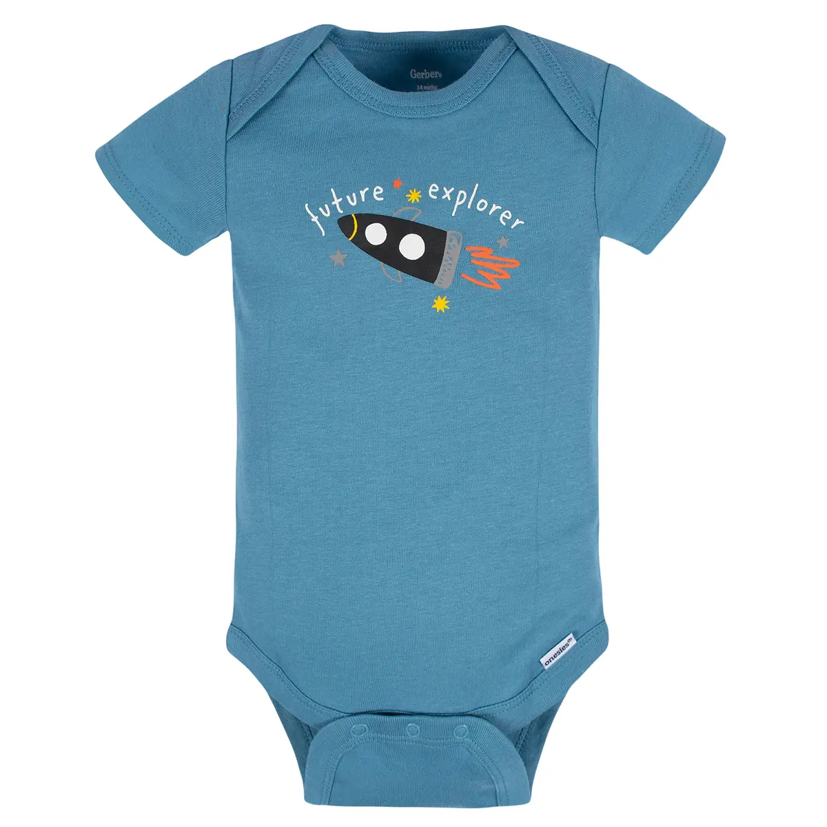 Gerber Baby Boys 8-pack Short Sleeve Onesies Bodysuits, Space, 3-6 Months US - view 2