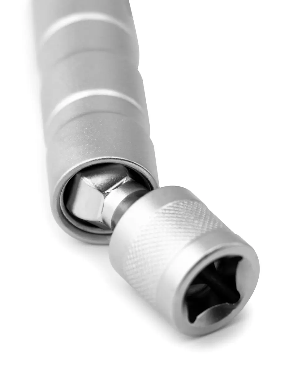 QWORK 14mm & 16mm Magnetic Swivel Spark Plug Socket Set | 3/8" Drive 12 Point Thin Wall Tool - view 5