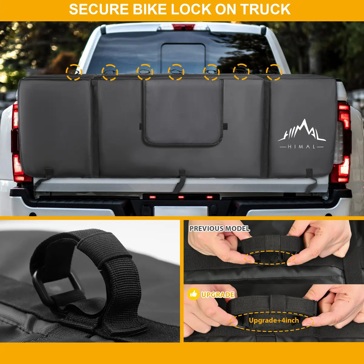 Himal Outdoors Tailgate Pad for Mountain Bike | Fits Most Trucks, Protects Bikes & Truck (100-120c) - view 4