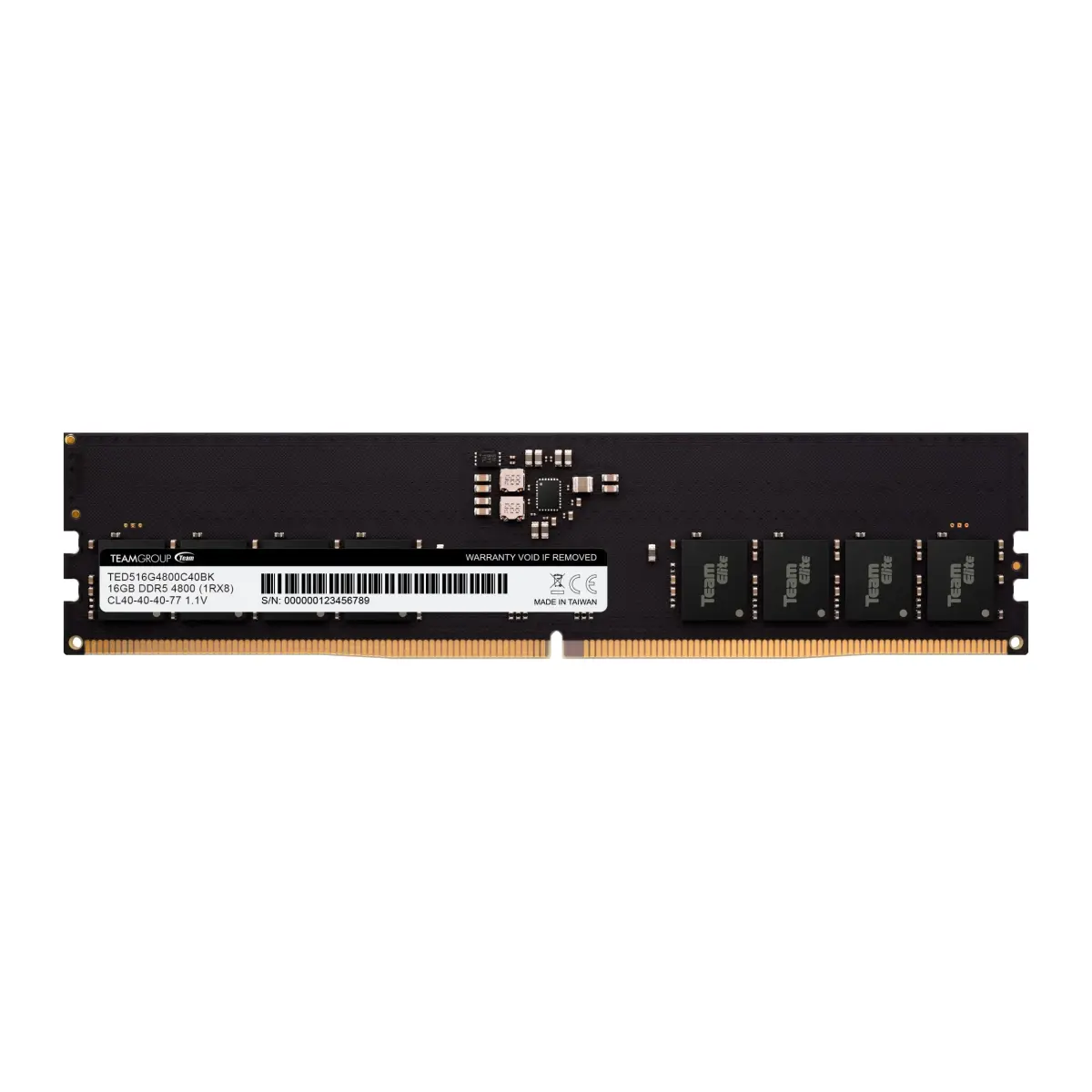 TEAMGROUP Elite DDR5 16GB 4800MHz UDIMM RAM Module | Faster Speeds for Stronger Multitasking - main product image