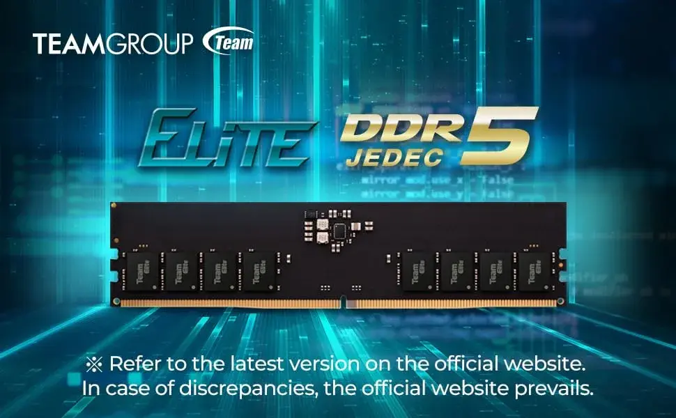 TEAMGROUP Elite DDR5 16GB 4800MHz UDIMM RAM Module | Faster Speeds for Stronger Multitasking - view 4