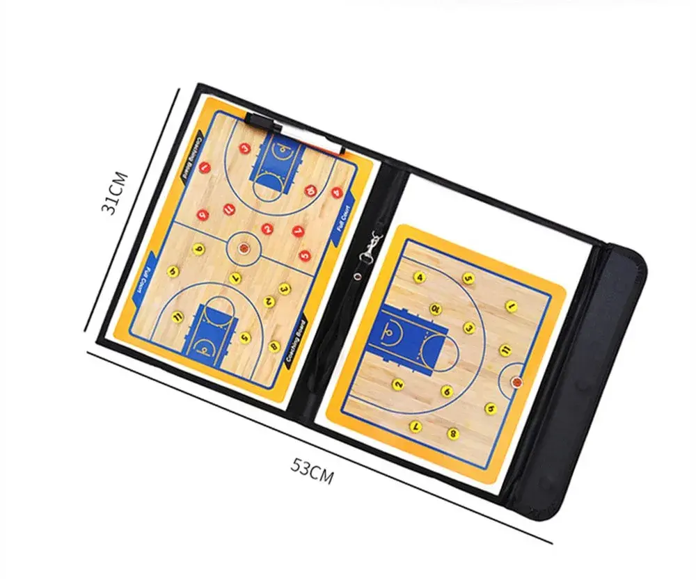 Pure Vie Foldable Magnetic Basketball Coaching Clipboard with Magnets & Pen | Strategy Board for Indian Coaches - view 6