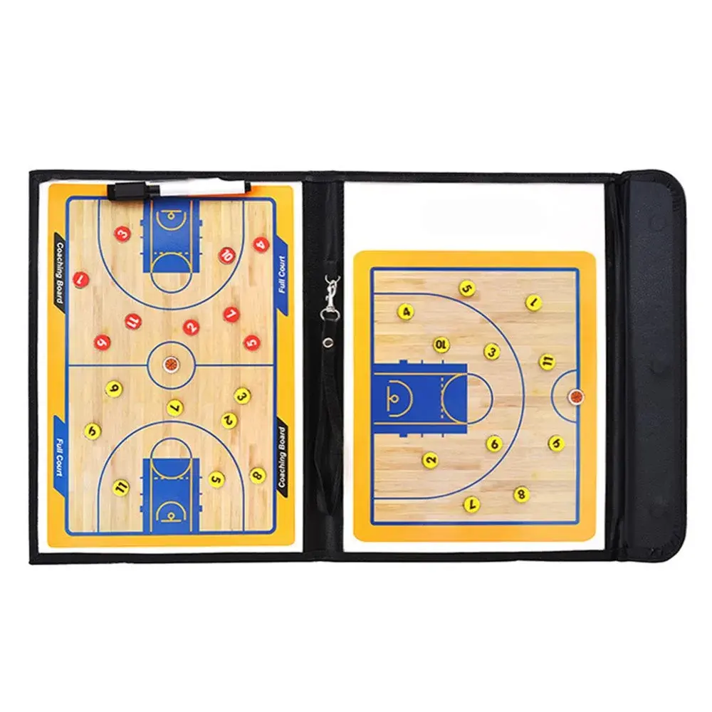 Pure Vie Foldable Magnetic Basketball Coaching Clipboard with Magnets & Pen | Strategy Board for Indian Coaches - view 3
