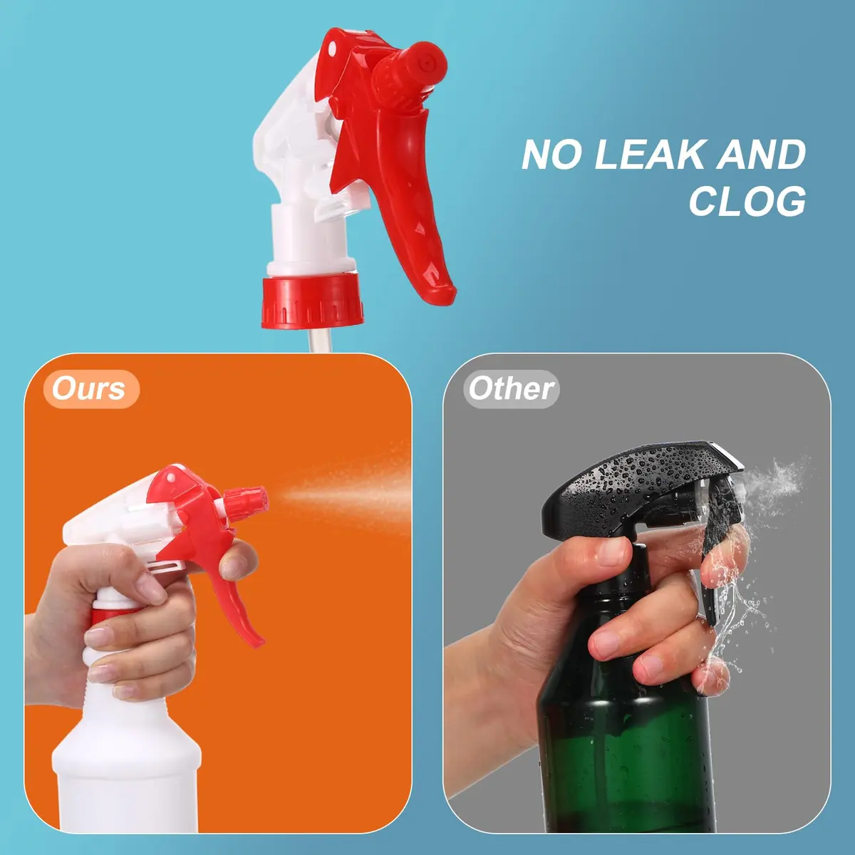 Gandeer 10 Pack 16 oz Spray Bottles | Stylish Cleaning & Organizing Solution in White & Red - view 4