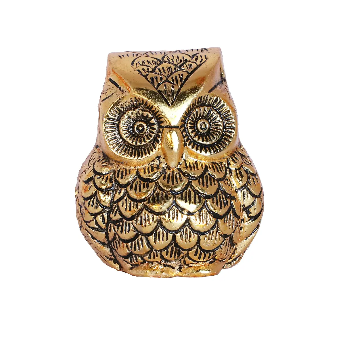 KridayKraft Vintage Metal Owl Action Showpiece and Paper Weight Gold | 10 cm (3.94 in) - view 7