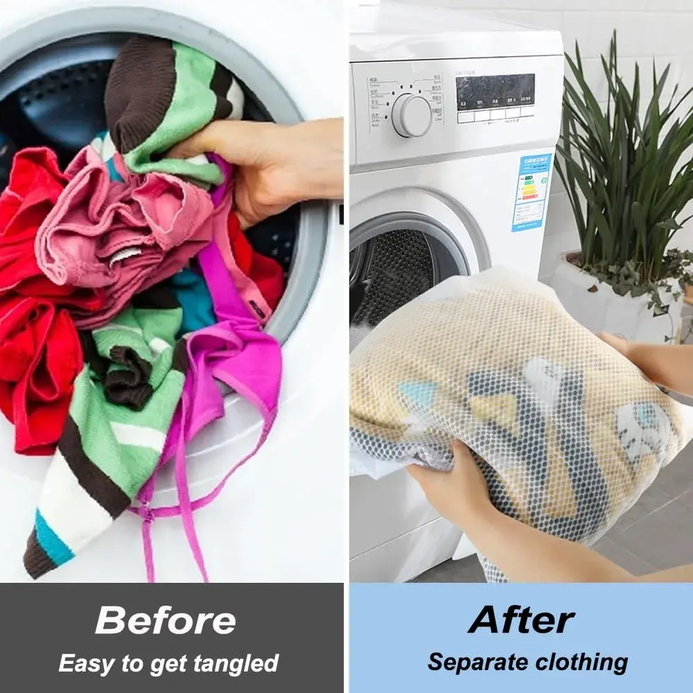 Vivifying Extra Large Mesh Laundry Bag 2 Pack XXL 68cm x 89cm | Protects Delicates & Big Loads - view 5