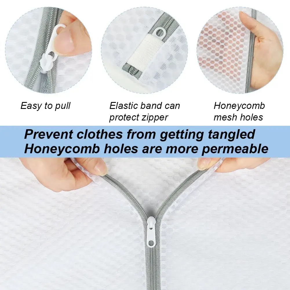 Vivifying Extra Large Mesh Laundry Bag 2 Pack XXL 68cm x 89cm | Protects Delicates & Big Loads - view 3