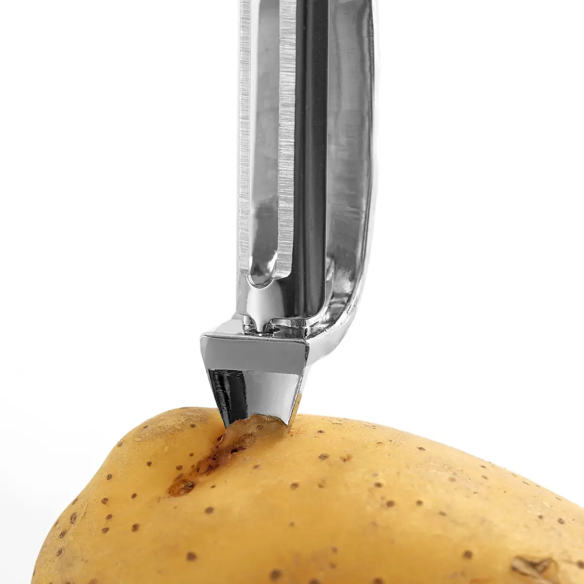 Honsen Set of 2 Stainless Steel Vegetable Peelers | Dual Blades for Fruits & Veggies, Ergonomic & Rustproof (M) - view 5