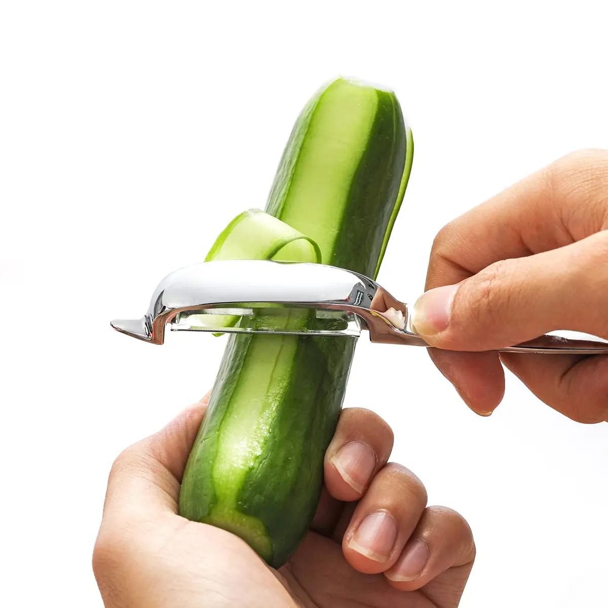 Honsen Set of 2 Stainless Steel Vegetable Peelers | Dual Blades for Fruits & Veggies, Ergonomic & Rustproof (M) - view 4