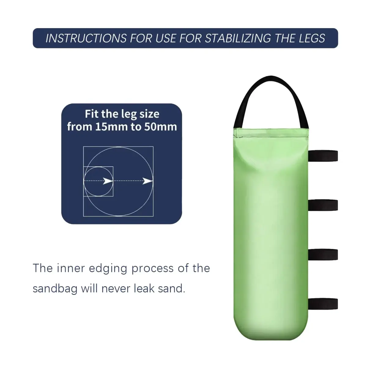 IALNAI Canopy Weights Sand Bags 4-Pack | Stabilize Tents & Gazebos in Wind - view 6