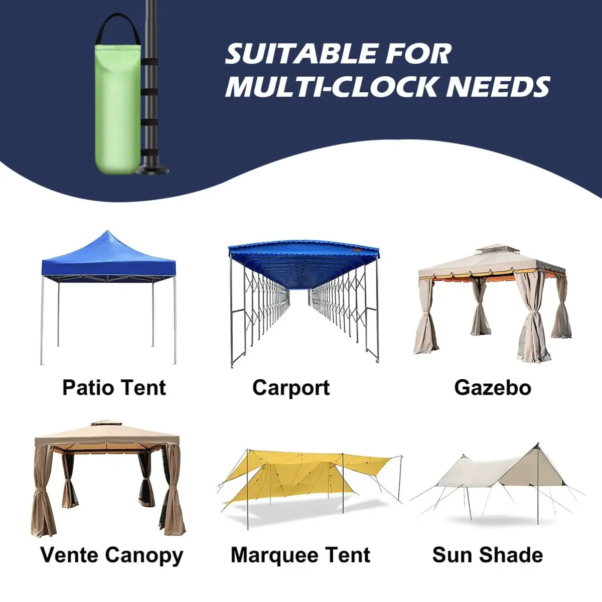 IALNAI Canopy Weights Sand Bags 4-Pack | Stabilize Tents & Gazebos in Wind - view 4