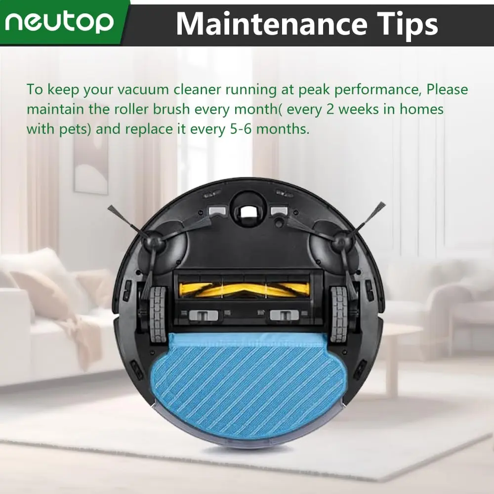 neutop Brush Rollers for Ecovacs Deebot 920 T5 T8 T9 X1 T10 N10, 2-Pack | Compatible with Multiple Models, Easy Replacement - view 6