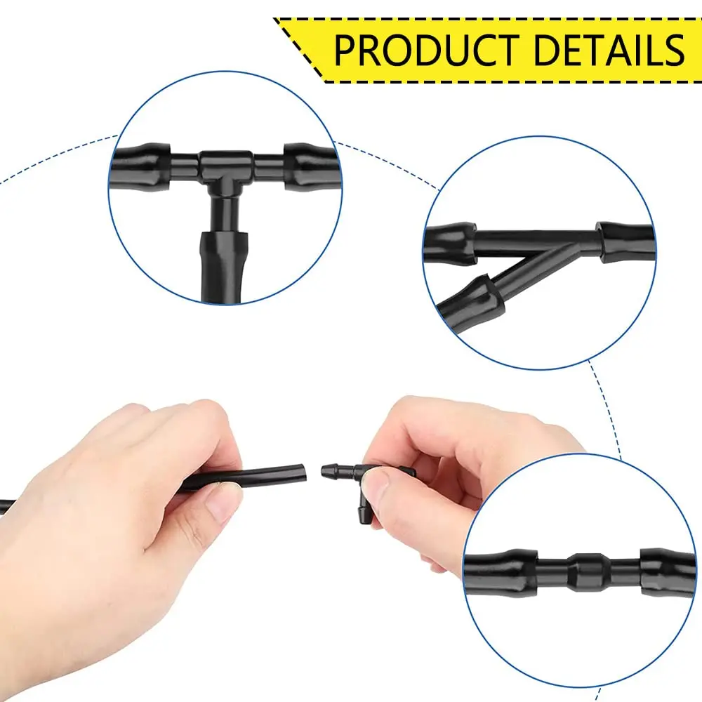 DWARFOO Windshield Washer Hose Kit, 3 Meter | Durable Rubber, Universal Fit for Cars & Trucks - view 3