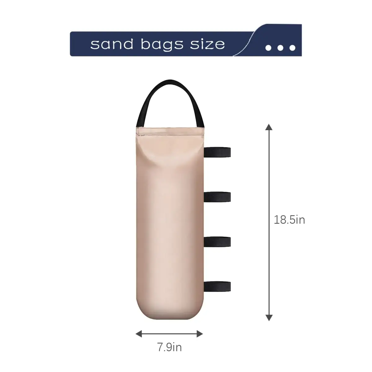 IALNAI Heavy Sand Bags for Canopy 1.8 kg (6.38 oz) 4-Pack | Stabilize Tents in Wind - view 2