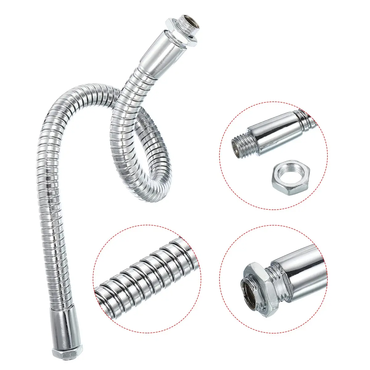 PATIKIL 11.8 inch (300mm) Metal Gooseneck Tube with M10/M8 Thread | Flexible Extension for Mic Stands & DIY - view 4