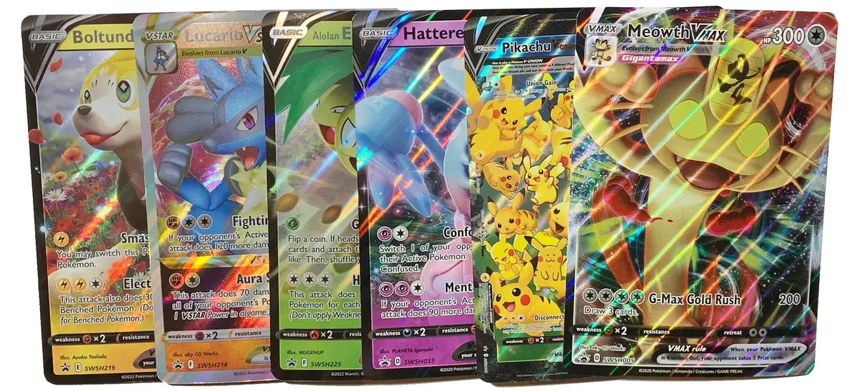 Pokémon Random Jumbo Card Lot x6 | Assorted V, VMAX, VSTAR, V Union, EX | 5x7 - main product image
