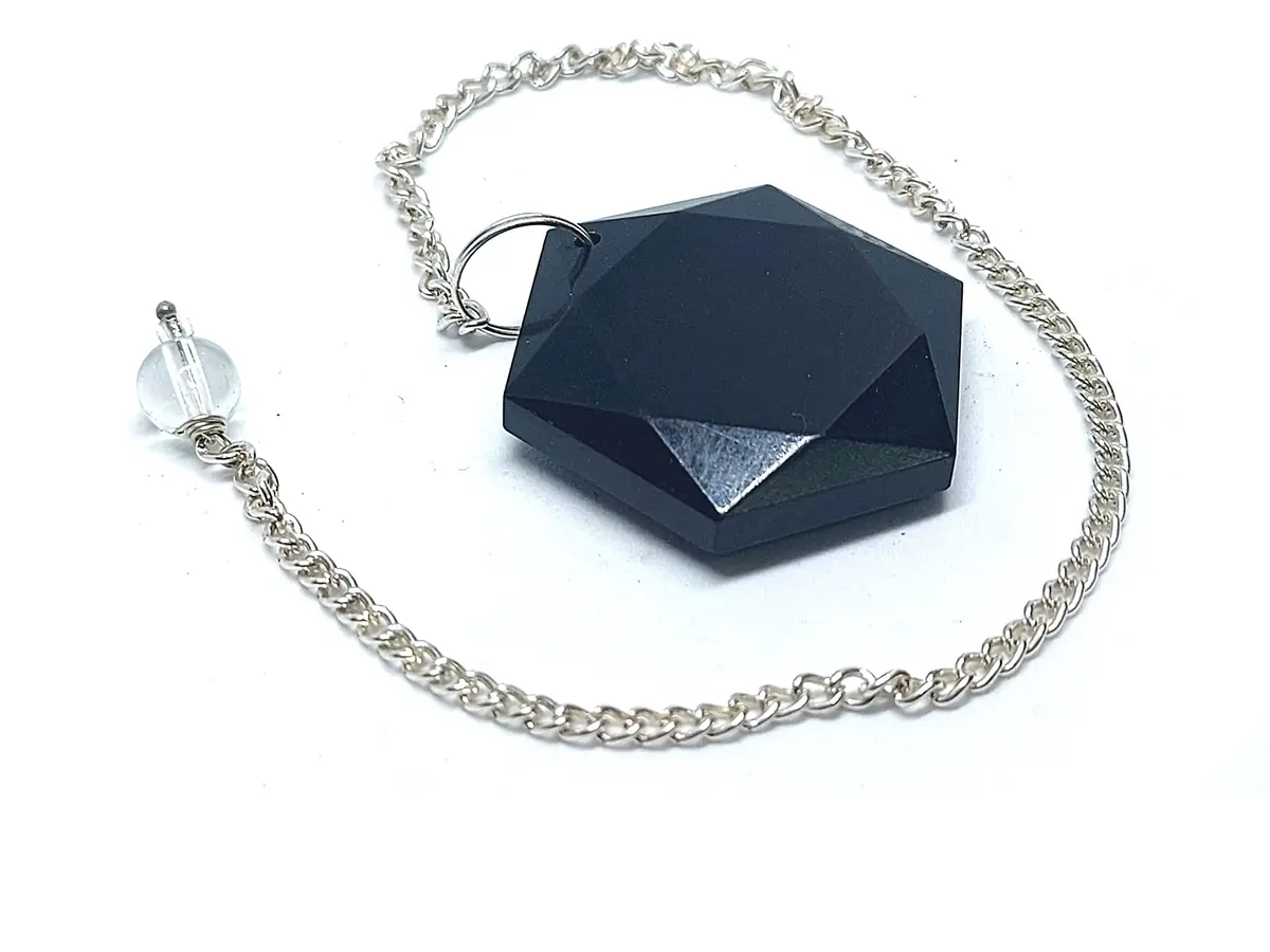 ASTROGHAR Black Tourmaline David Star Pendulum for Reiki & Chakra Healing | Accurate Dowsing & Energy Balance - main product image