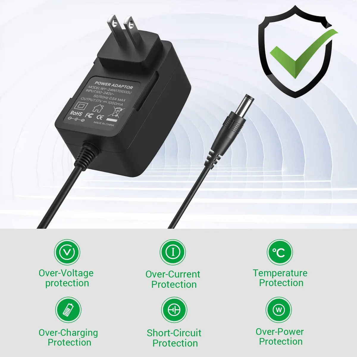 Auspow 17V AC Adapter 1A 17W (5.5mm x 2.5mm) | For Bose Soundlink I II III Speakers - view 6
