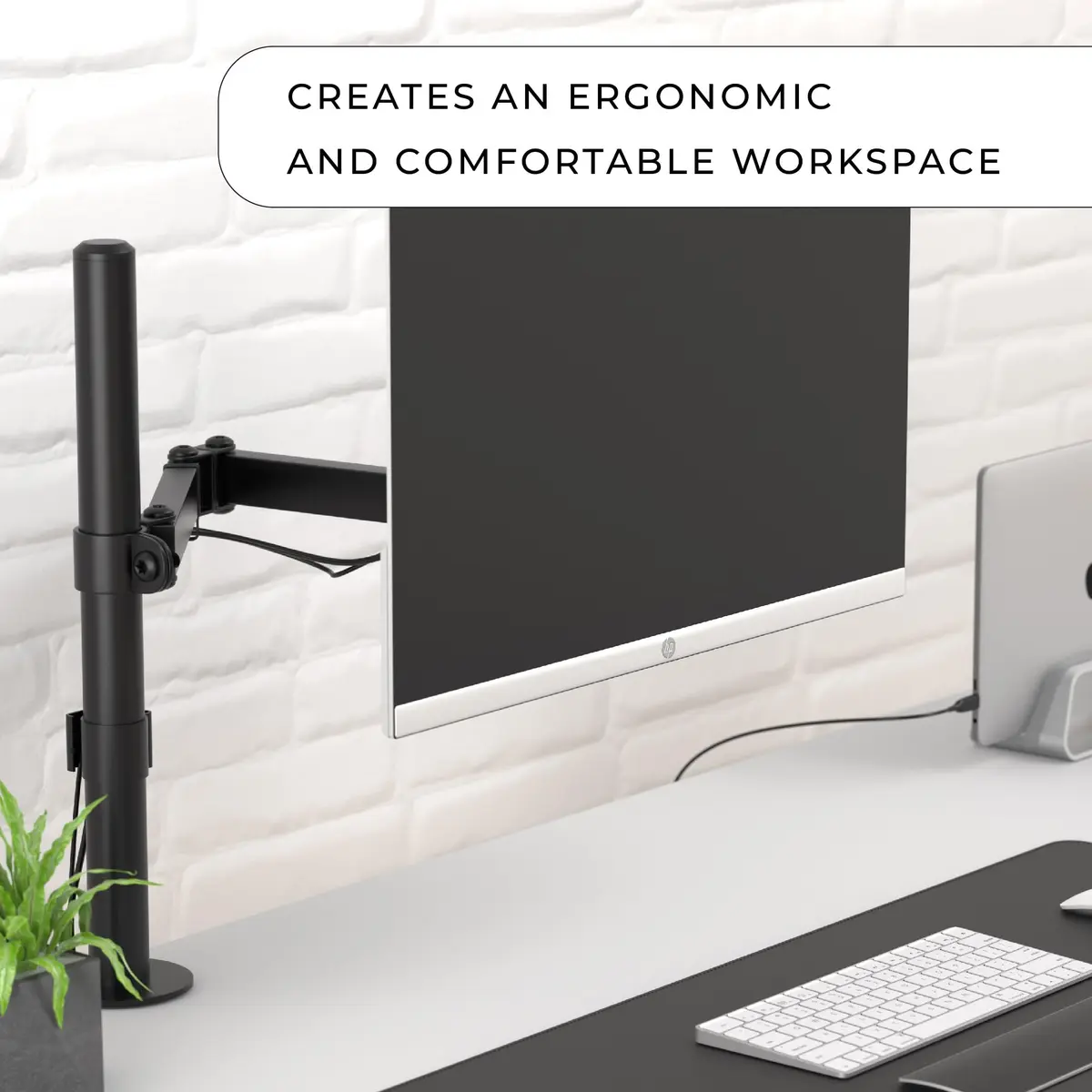 HumanCentric VESA Mount Adapter for HP M Series & 5 Series Monitors | Compatible with 75x75 & 100x100 VESA Patterns - view 6