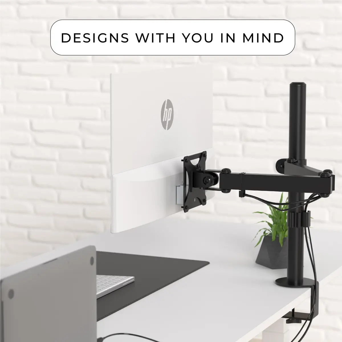 HumanCentric VESA Mount Adapter for HP M Series & 5 Series Monitors | Compatible with 75x75 & 100x100 VESA Patterns - view 7