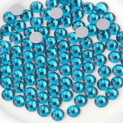 BEADSLAND Flat Back Crystal Rhinestones SS4 (1.5-1.7mm) | 2880pcs Indicolite Glue Fix Gems for Nail Art & Crafts - main product image