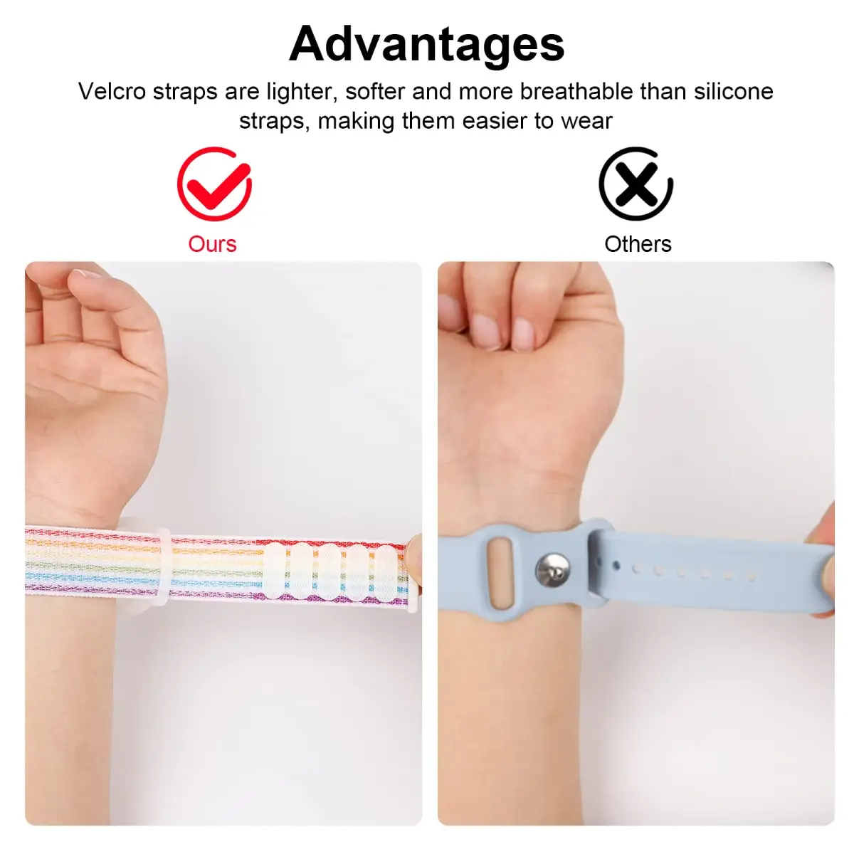 Qonuiy 4 Pack Kids Wristband Compatible with Apple AirTag | Adjustable Nylon Watch Band for Toddler Child Elder - view 7