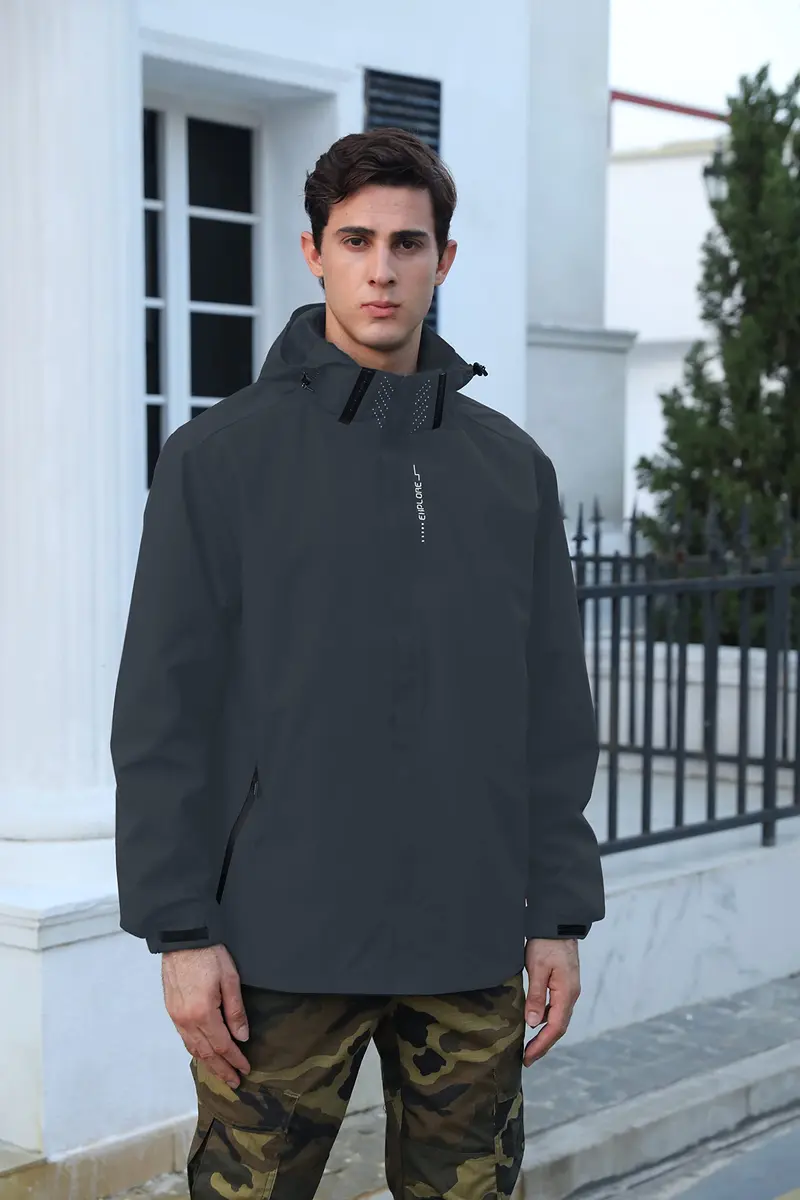 Hikevitang Men's Lightweight Waterproof Rain Jacket | Breathable, Windproof & Hooded (XX-Large) - view 2