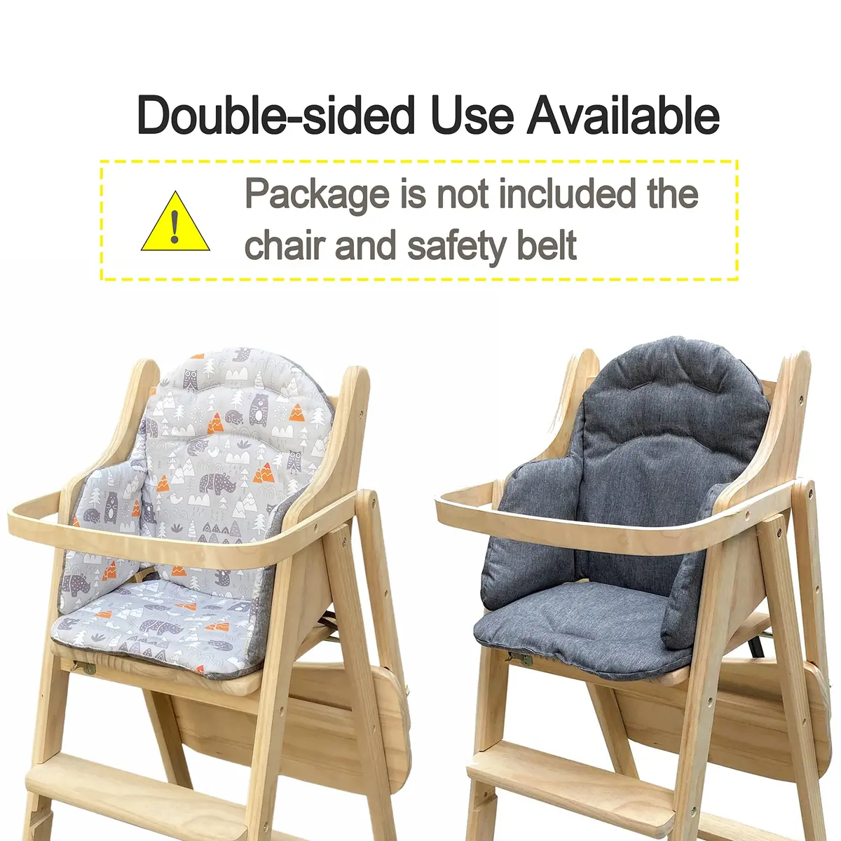 ZARPMA Baby Highchair Cushion Insert Beige | Compatible Wooden Highchair Pad for Baby Comfort - view 3
