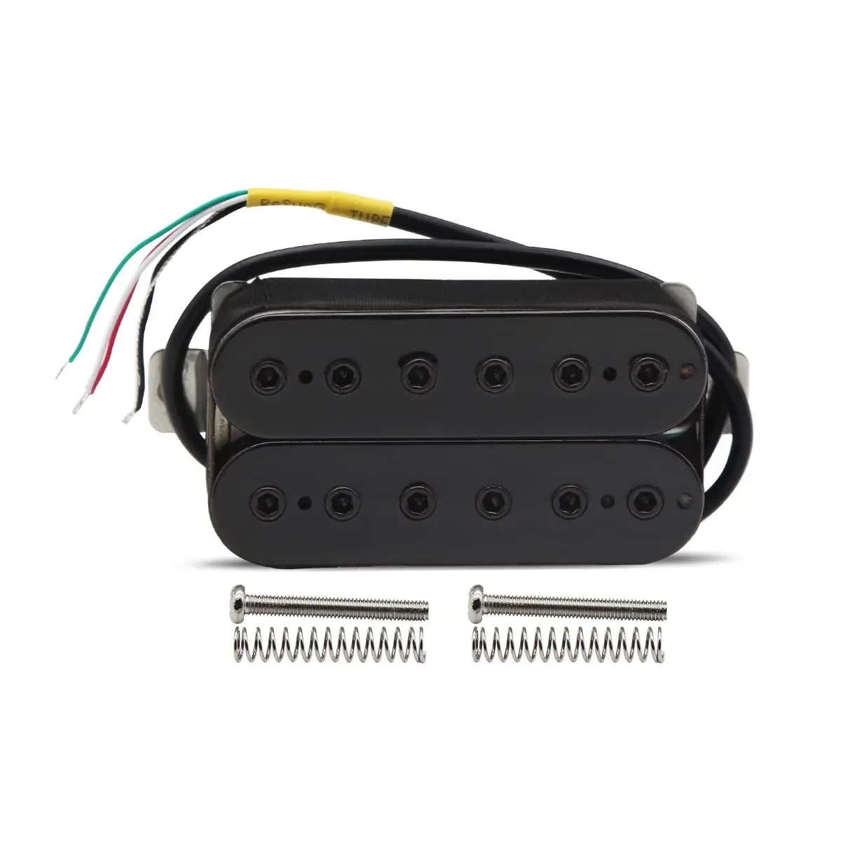 FLEOR Alnico 5 Bridge Humbucker Pickup 15-16K Black | High Output for Electric Guitars - main product image