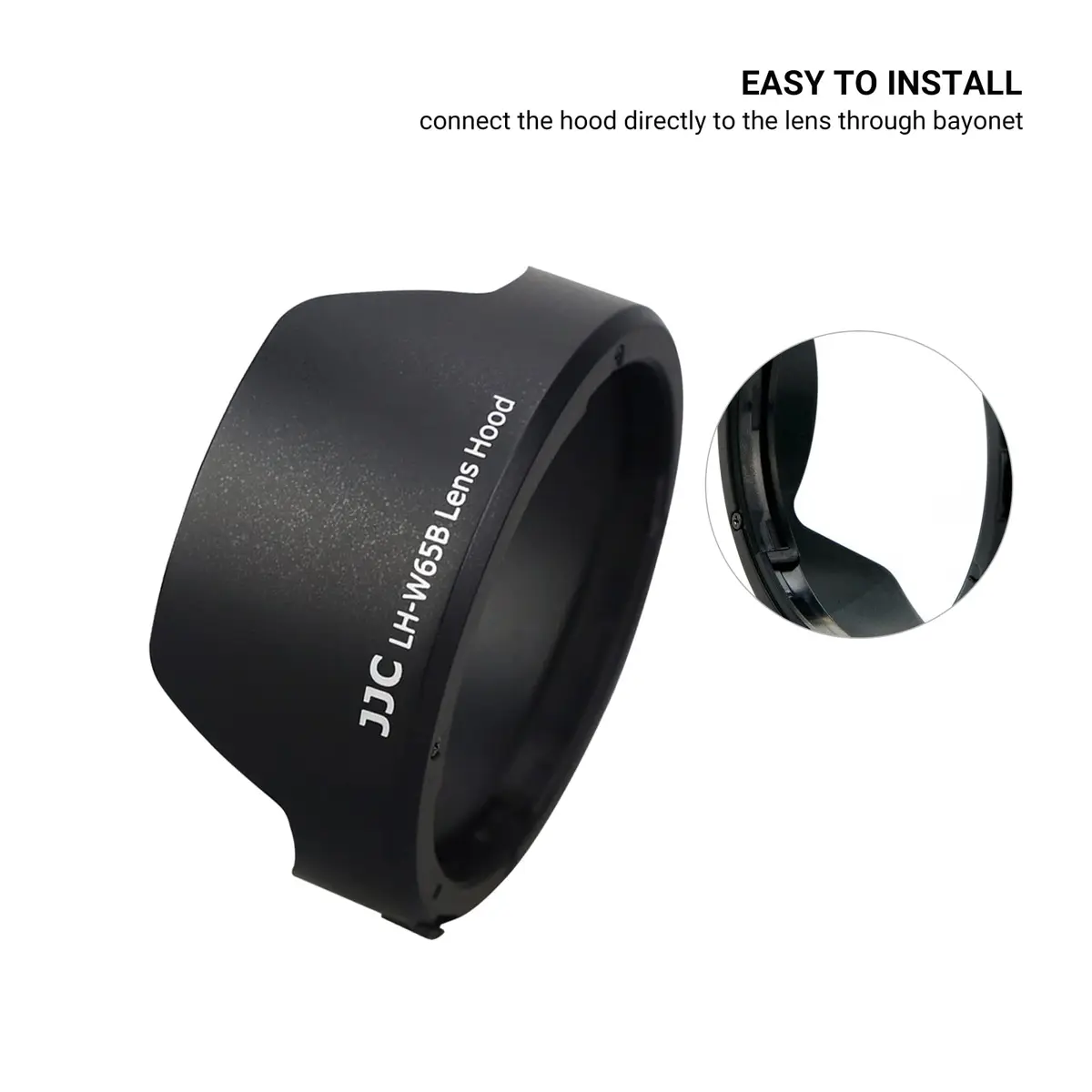 JJC Lens Hood for Canon RF 24mm F1.8 Macro | Replaces Canon EW-65B, Compatible with 52mm & 58mm Filters - view 6