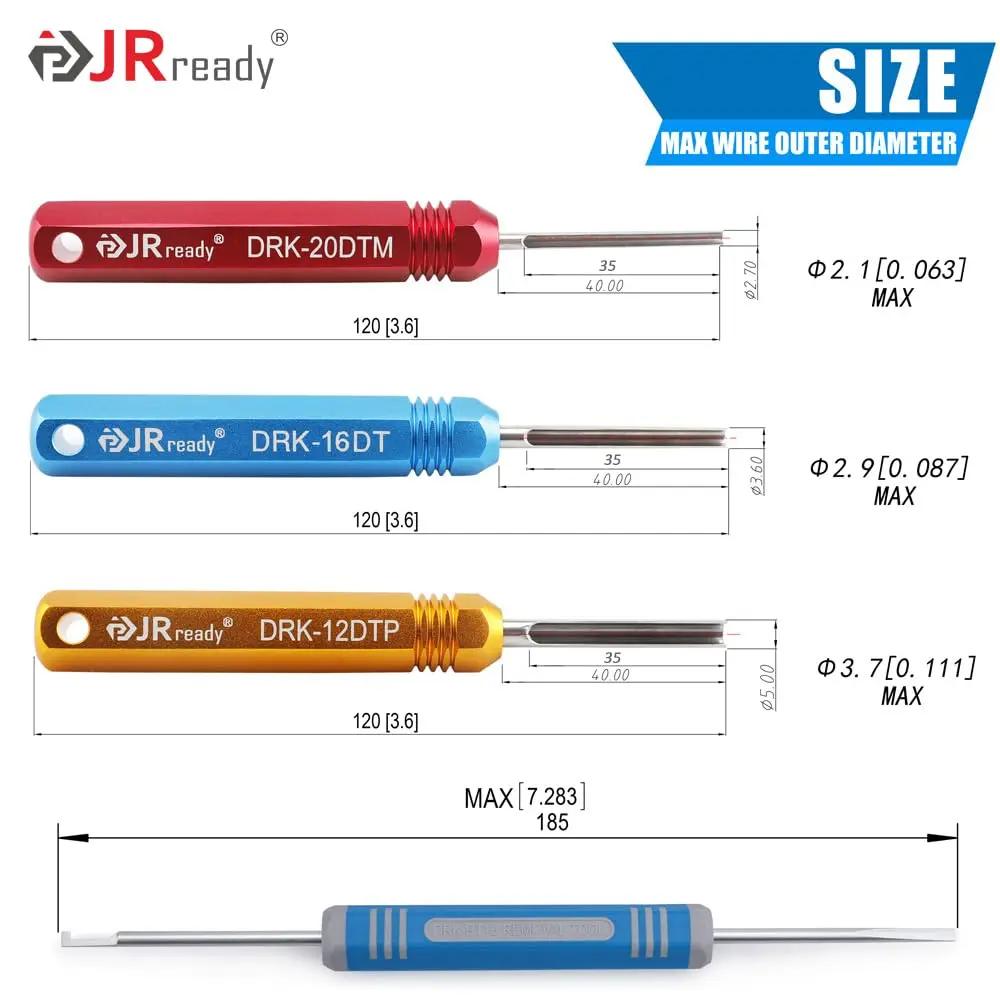 JRready ST5231 Deutsch Pin Removal Tool Set for Connectors | Durable Stainless Steel & Aluminum (70-120 chars) - view 2