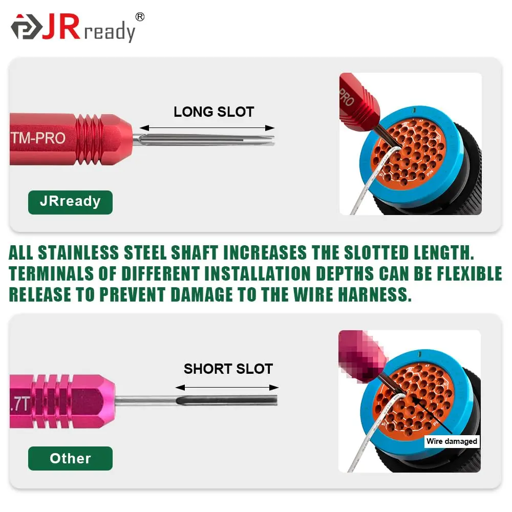 JRready DRK-16DT-PRO Deutsch Terminal Removal Tool, Contacts Size 16 | Durable Stainless Steel & Aluminum Handle - view 7