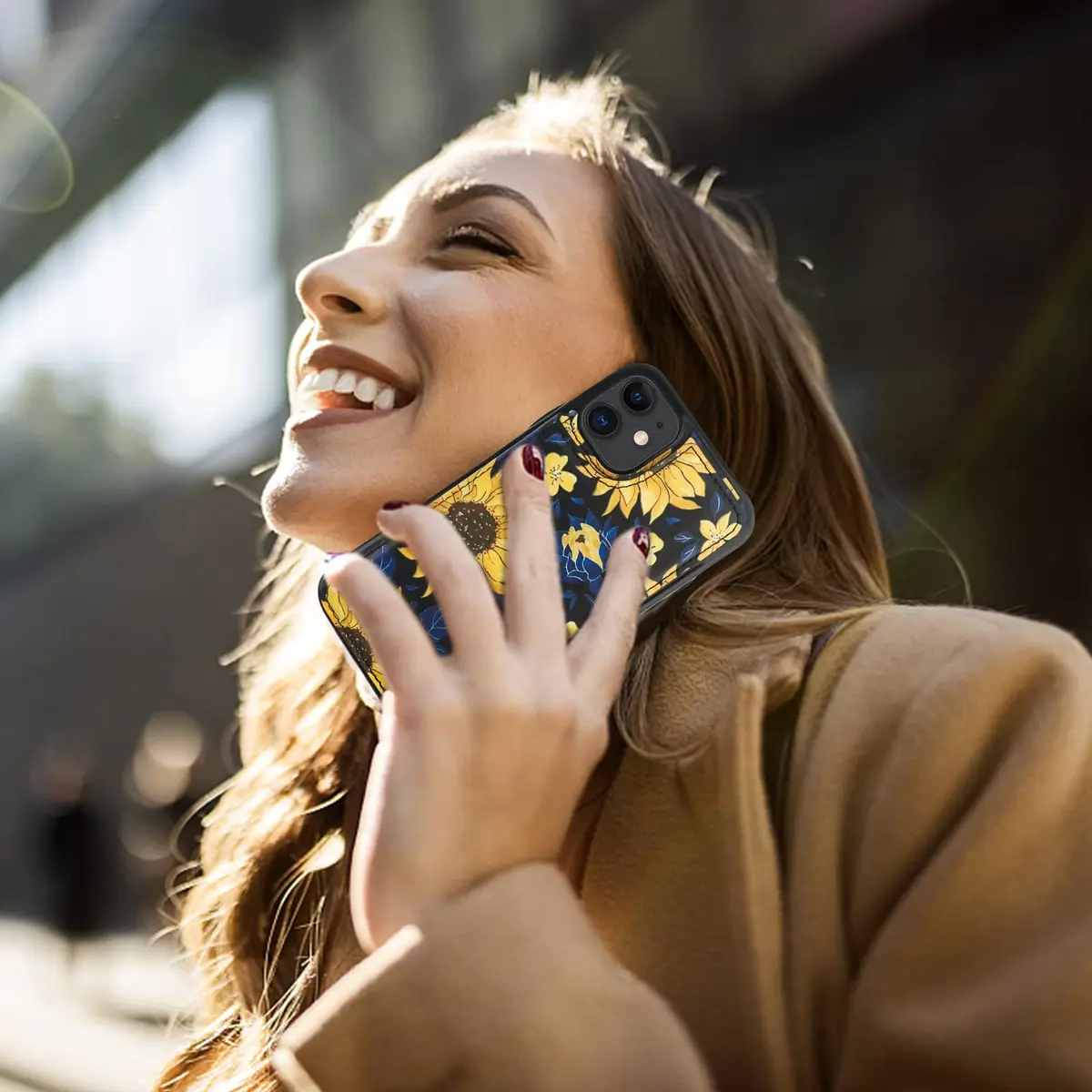 HAOPINSH Wallet Case Card Holder for iPhone 11 | Blooming Sunflowers Pattern, RFID Blocking, Shockproof, Flip Cover (6.1") - view 6