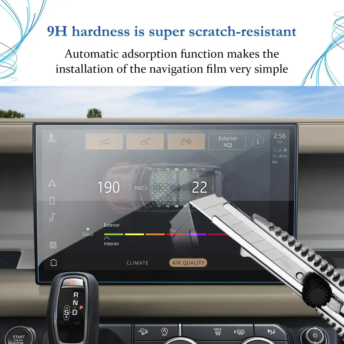 SKTU 11.4 Inch Navigation Screen Protector for Land Rover Defender 2023-2025 | HD Clear Tempered Glass - view 2