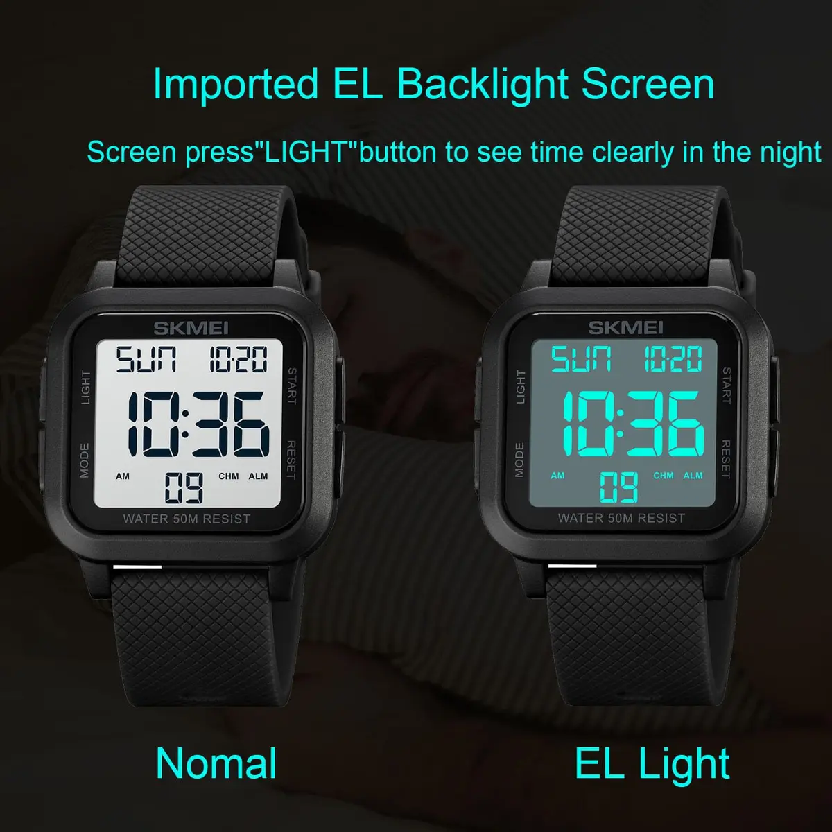 Gosasa Men Sports Military Watch 40mm | Waterproof LED Digital Airplane Style - view 5