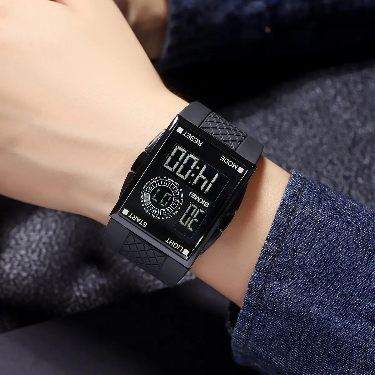 Gosasa Men Digital Military Watch 34mm | Waterproof LED Airplane Design - view 3