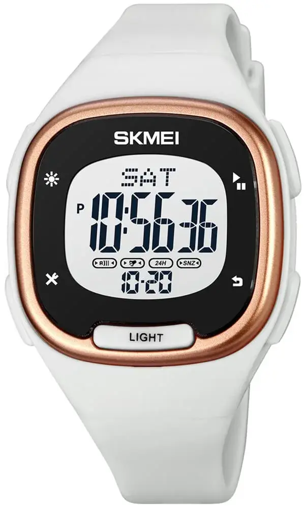 Gosasa Men's F-Gold White Digital Airplane Watch 47mm Case | Aviation-Inspired Design with LED Light - main product image