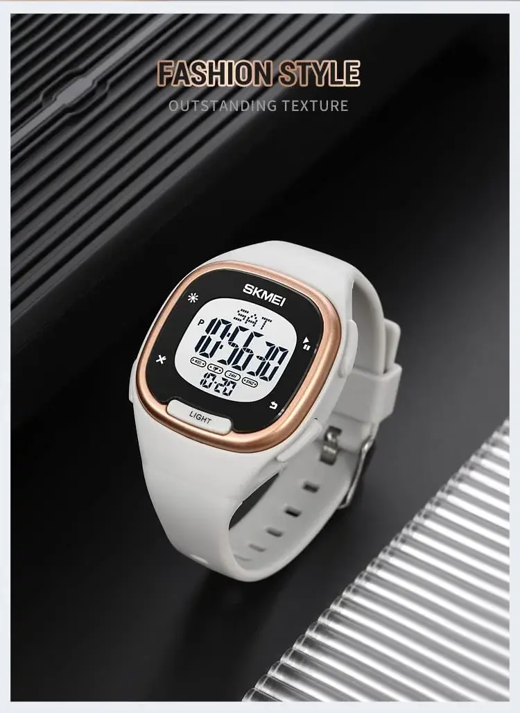 Gosasa Men's F-Gold White Digital Airplane Watch 47mm Case | Aviation-Inspired Design with LED Light - view 2